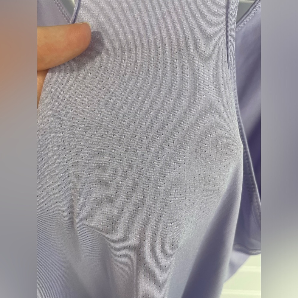 Nike Lavender Athletic Racerback Mesh Fitted Tank Top Medium Women’s EUC - Picture 4 of 8